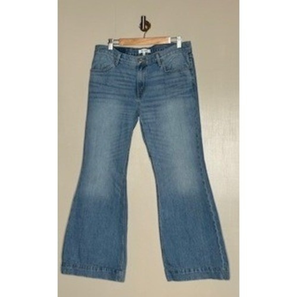 RE/DONE High Rise Flare Jeans‎ Vintage Wash Blue Denim Size 30